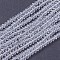 Transparent Glass Beads Strands, Faceted, Rondelle, Clear, 2.9~3.3x2mm, Hole: 0.8mm, about 135~140pcs/strand,11.81~13.38 inch(30~34cm)