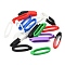 18Pcs 9 Styles Silicone Pendant, for Electronic Stylus & Lighter Making, Oval, Mixed Color, 46x8~14mm, 2pcs/style