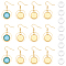 DIY Blank Dome 201 Stainless Steel Dangle Earrings Making Kit, Golden, Tray: 12mm, 37mm, 22 Gauge, Pin: 0.6mm