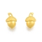 Alloy Pendants, Hazelnut Charms, Matte Gold Color, 14.5x10x9.5mm, Hole: 1.4mm