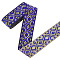 7M Polyester Ribbons, Rhombus Pattern, Dark Blue, 2 inch(50mm), about 7.66 Yards(7m)/Set
