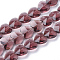 Transparent Glass Beads, Faceted, Heart, Old Rose, 10x10x6.5mm, Hole: 1mm