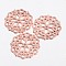 Tibetan Style Filigree Joiners Links, Cadmium Free & Lead Free, Flower, Rose Gold, 29x1mm, Hole: 1.2mm