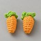 Woolen Yarn Crochets, Carrot, Orange, 24~25x13~14x14~15mm