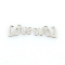 Tarnish Resistant 201 Stainless Steel Charms, Word LOVE Pendants for Valentine'Day, Stainless Steel Color, 12x6x1mm, Hole: 1mm