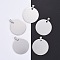 Tarnish Resistant 304 Stainless Steel Pendants, Manual Polishing, Blank Stamping Tags, Flat Round, Stainless Steel Color, 35x35x1.8mm