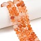 Natural Red Agate Beads Strands, Rondelle, Faceted, 8~8.5x5~6mm, Hole: 1mm, about 68~76pcs/strand, 14.96~15.35''(38~39cm)
