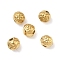 304 Stainless Steel Beads, Round with Heart, Ion Plating(IP), Real 18K Gold Plated, 6x5.5mm, Hole: 1.8mm