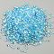 Transparent Flat Back Resin Rhinestone Cabochons, AB Color, Faceted Round Crystal Gems, Deep Sky Blue, 4x2mm, 25000pcs/bag