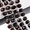 Natural Orange Garnet Beads Strands, with Seed Beads, Faceted, Rondelle, 7~8.5x5~7mm, Hole: 1mm, about 22~28pcs/strand, 7.09~7.87 inch(18~20cm)