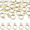 20Pcs 304 Stainless Steel Tube Bails, Loop Bails, Ring Shape, Real 18K Gold Plated, 8x5.5x1.5mm, Hole: 1.8mm