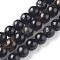 Natural Biotite Beads Strands, Round, Black, 6mm, Hole: 0.8mm, about 68pcs/Strand, 16.06 inch(40.8cm)