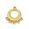 304 Stainless Steel Chandelier Component Links, Ion Plating(IP), Ring, Golden, 21.5x20x2.5mm, Hole: 1.6mm