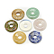 Natural & Synthetic Mixed Stone Pendants, Donut/Pi Disc, 25x4mm, donut width: 9.3mm, Hole: 6.5mm