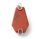 Природные красной яшмы подвески G-G870-09P-03-2