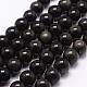 Нити бусин из натурального радужного обсидиана G-D838-12mm-04-1