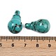 Окрашенные синтетические бирюзовые бусины гуру с 3 отверстием G-C198-01A-07-3