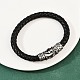 Плетеные браслеты из микрофибры для мужчин и женщин BJEW-H631-01AS-01-3