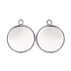 Оправы для подвесок из нержавеющей стали 304 в виде кабошонов X-STAS-F191-14S-F-3