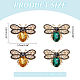 4 шт. 2-х цветная заколка-булавка со стразами в виде пчелы JEWB-WR0001-06-2