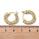 Латунные серьги-кольца из прозрачного кубического циркония EJEW-K083-42G-3