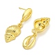 Серьги-гвоздики из латуни с покрытием из ракушек EJEW-I313-06G-2