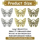 15 шт. подвеска в виде бабочки из сплава в тибетском стиле с двумя вариантами оправ для страз&nbsp;TIBEP-YW0002-23-2