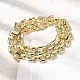 Браслеты-цепочки для часов из латуни для мужчин и женщин BJEW-H630-11G-3