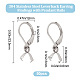50 шт. фурнитура для сережек из нержавеющей стали 304 с подвесками STAS-BBC0001-52P-2