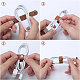24 шт. 2 цвета PU кожаный кабельный хомут DIY-CA0006-57-4