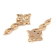 Латунные микропаве прозрачные подвески с фианитом KK-Q816-16G-2