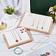Деревянные подносы дисплея организатора ожерелья наклонной задней части&nbsp;NDIS-WH0006-16-4