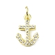 Латунные микро проложить кубического циркония подвески KK-H475-30G-02-1