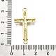 Латунные микро-паве прозрачные кубические цирконии религиозные крестообразные соединители подвески KK-Z100-22G-05-3