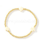 Латунные круглые эластичные браслеты из бисера ZM9543-4