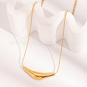 Минималистичные ожерелья из нержавеющей стали с V-образной подвеской для женщин IY2347-1