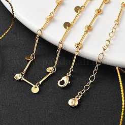 Латунные плоские круглые подвески ожерелья&nbsp;NJEW-F329-02G