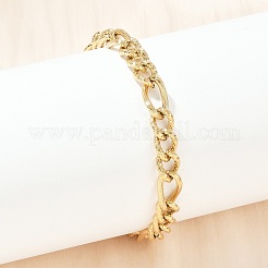 Браслеты-цепочки Фигаро из нержавеющей стали 304 для женщин и мужчин BJEW-Z143-20G