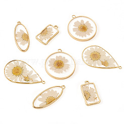 8 шт. 4 стиля подвески-цветы из сплава эпоксидной смолы&nbsp;FIND-BG0001-05