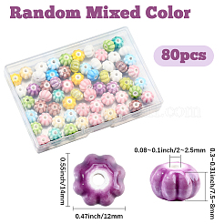 80 шт. фарфоровые керамические бусины ручной работы&nbsp;PORC-PA0001-17