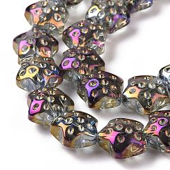 Прозрачные стеклянные бусины гальваническим пряди&nbsp;LS-GLAA-C025-01G