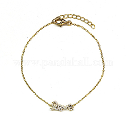 925 стерлингового серебра микро проложить кубического циркония браслеты ссылку WA4122-1