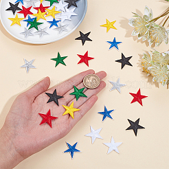 42 шт. 7 цвета компьютеризированная вышивка ткань утюгом / пришить патчи DIY-GF0006-41