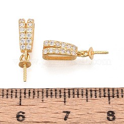 925 кулон поручитель из стерлингового серебра с микро-покрытием из кубического циркония STER-N016-92G