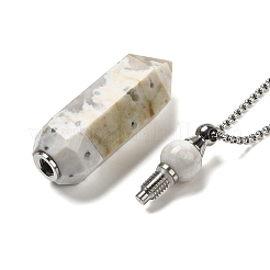 Ожерелья с подвеской из натурального мексиканского агата в виде флакона духов&nbsp;G-C155-04P