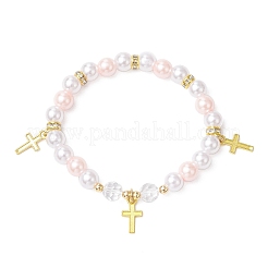 Подвески из сплава с бусинами из искусственного жемчуга из АБС-пластика BJEW-JB11778-03