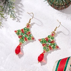 Серьги-подвески в форме ромба и капли из нержавеющей стали 304&nbsp;EJEW-MZ00620-01