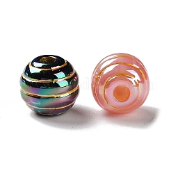 Золотистые металлические непрозрачные акриловые бусины&nbsp;OACR-B019-09