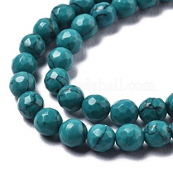 Синтетических нитей бирюзовые бусы G-L620-A01-8mm