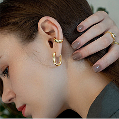 1 пара 925 серег-колец из стерлингового серебра&nbsp;EJEW-BBC0001-83G